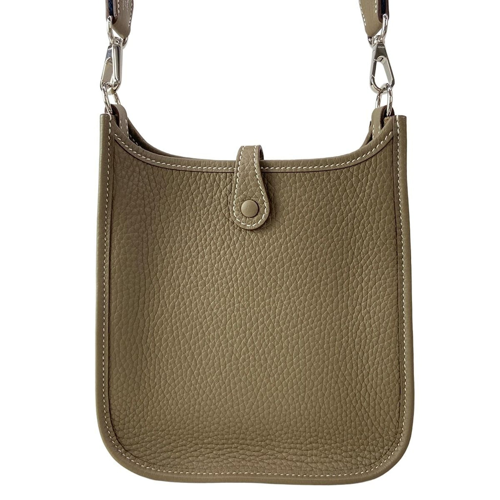 Hermes Shoulder Bag Evelyne TPM Etoupe Silver — view 3