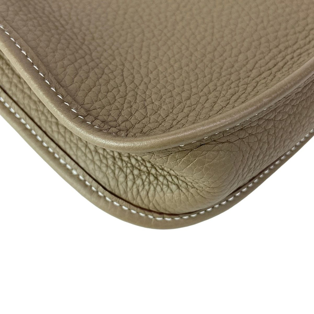 Hermes Shoulder Bag Evelyne TPM Etoupe Silver — view 9