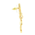 Chanel Earrings CC Logo Gold Black Star — view 2