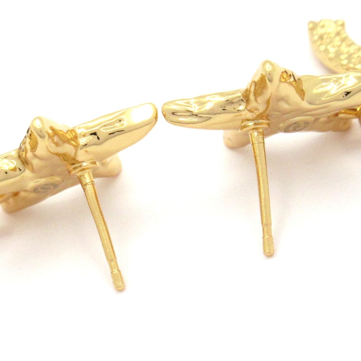 Chanel Earrings CC Logo Gold Black Star — view 4
