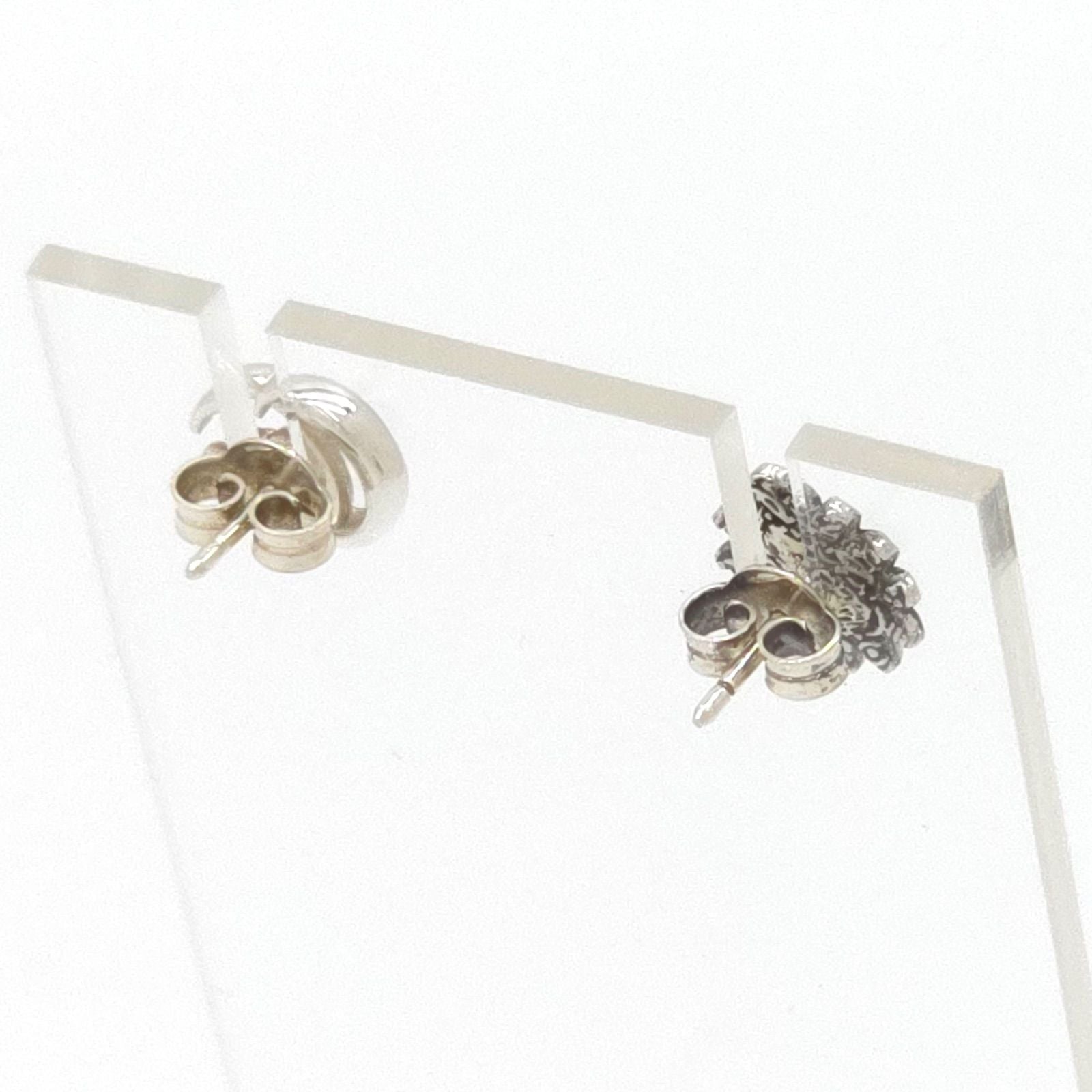 Gucci Double Studded Earrings Both Ears Flower with Mother of Pearl Inlaid in — view 2