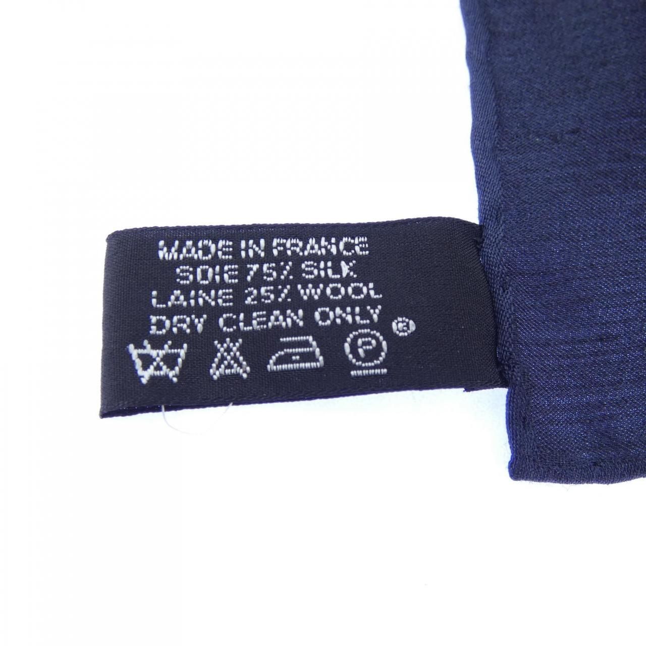 Hermes Stole Scarf Navy — view 3
