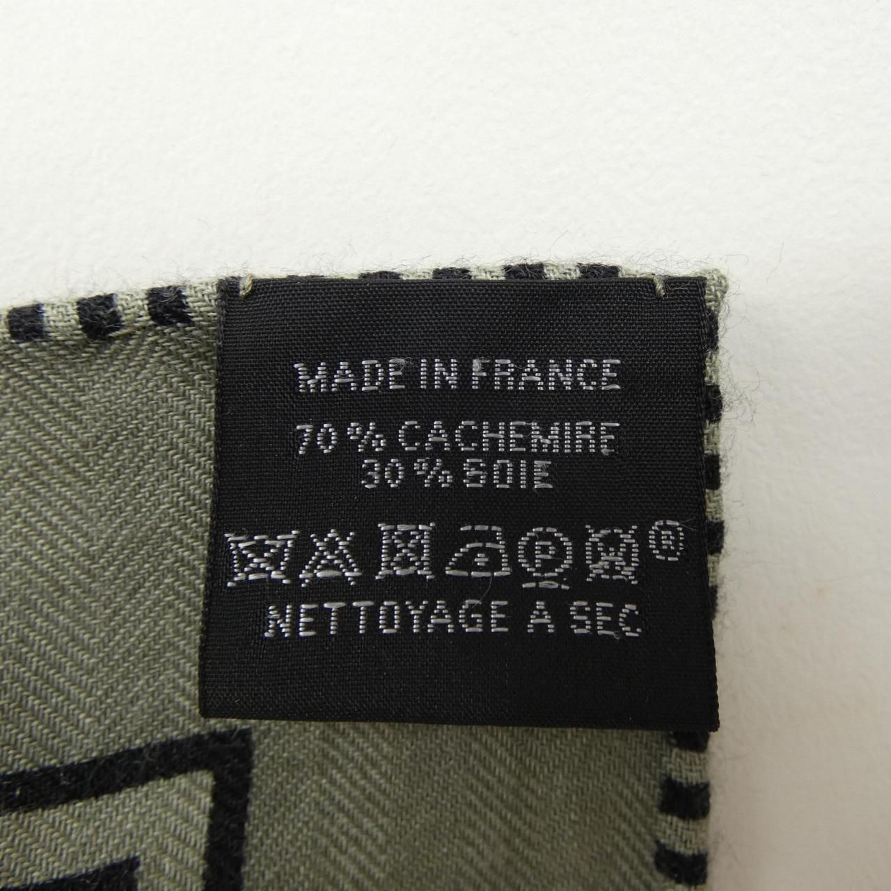 Hermes Shawl Scarf Black — view 3