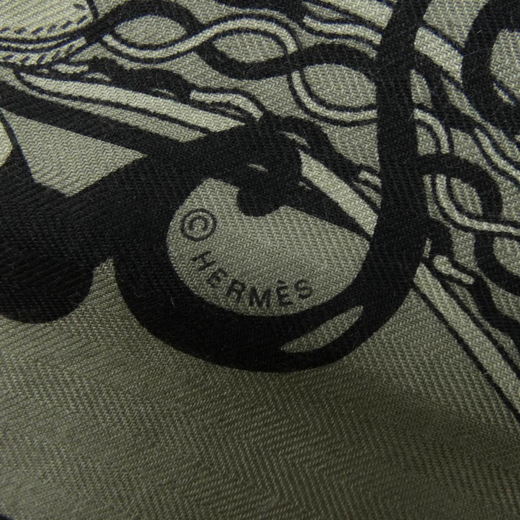 Hermes Shawl Scarf Black — view 4