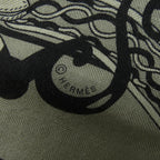 Hermes Shawl Scarf Black — view 4