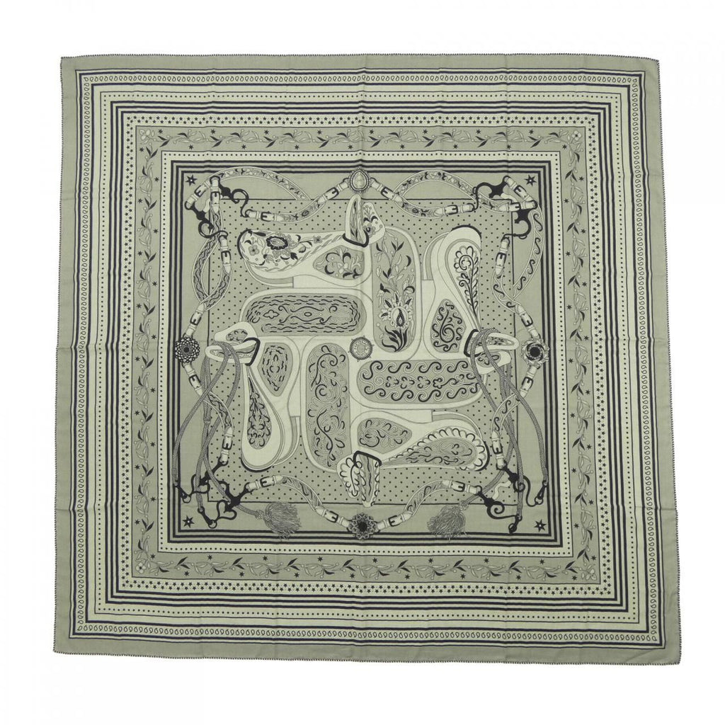 Hermes Shawl Scarf Black
