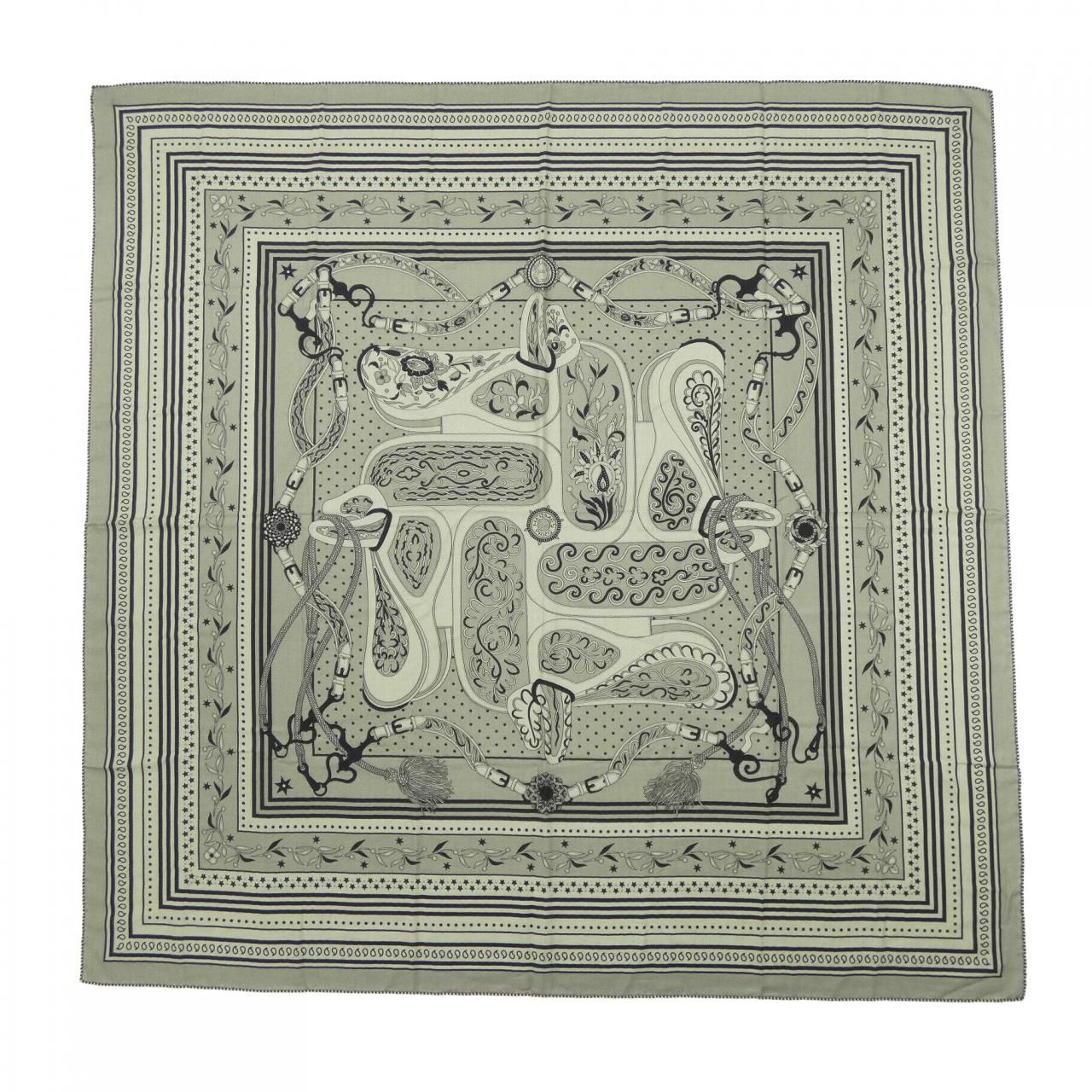 Hermes Shawl Scarf Black