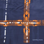 Hermes Echappe Marine Stole Scarf — view 4