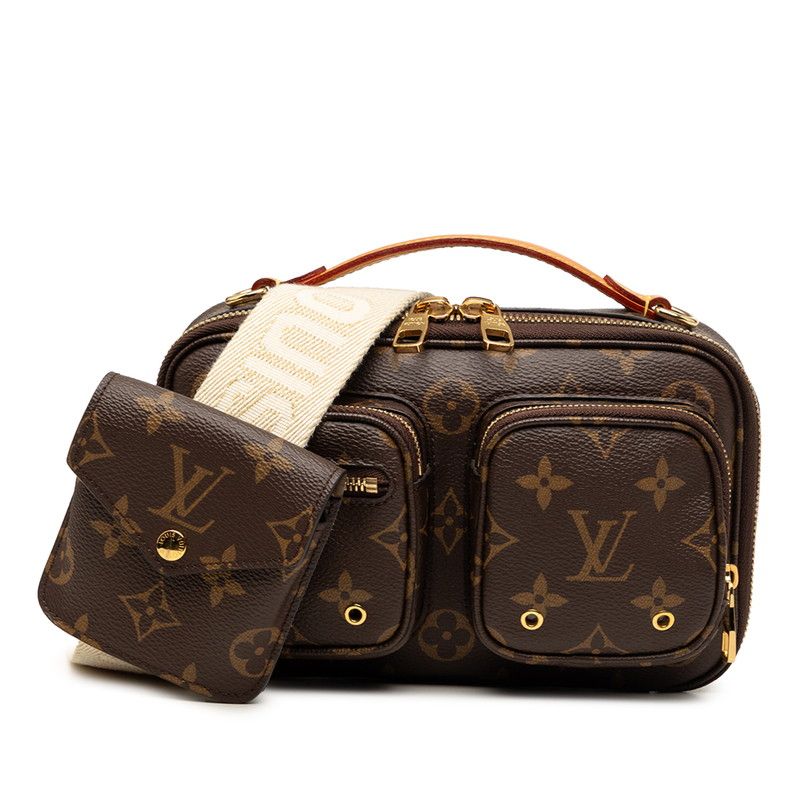 Louis Vuitton Monogram Utility Crossbody / Shoulder Bag / 2-Way Brown Leather