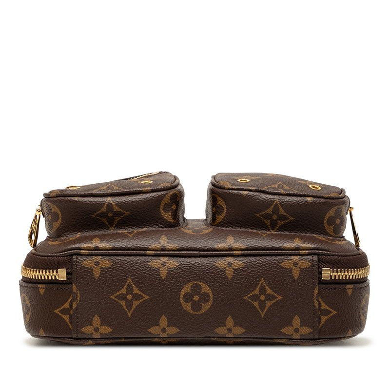 Louis Vuitton Monogram Utility Crossbody / Shoulder Bag / 2-Way Brown Leather — view 3