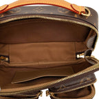 Louis Vuitton Monogram Utility Crossbody / Shoulder Bag / 2-Way Brown Leather — view 6