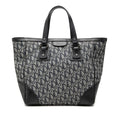 Dior Trotter Tote Navy Canvas Leather