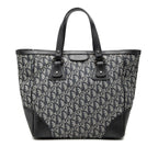 Dior Trotter Tote Navy Canvas Leather