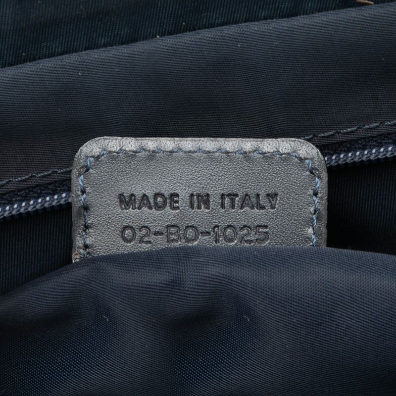 Dior Trotter Tote Navy Canvas Leather — view 6