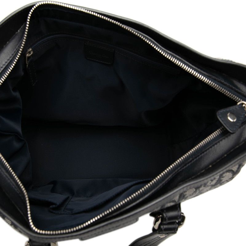 Dior Trotter Tote Navy Canvas Leather — view 4
