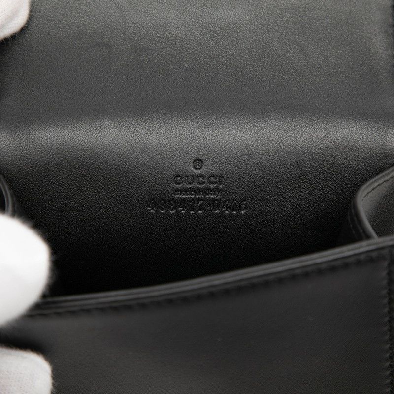 Gucci GG Marmont Waist Bag Black Gold Leather — view 5