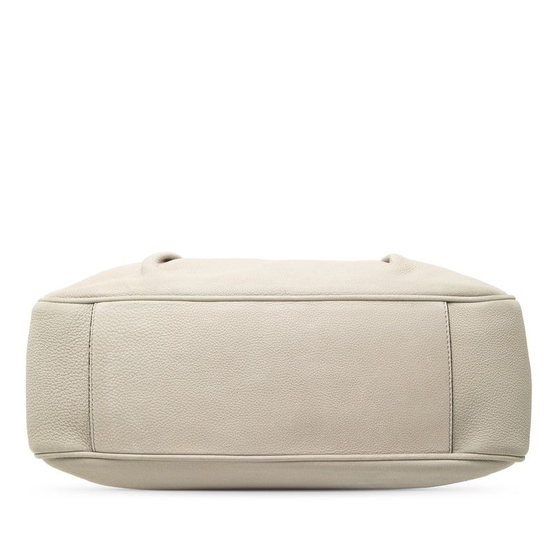 Celine Logo 2-Way Shoulder Bag Beige Leather — view 3