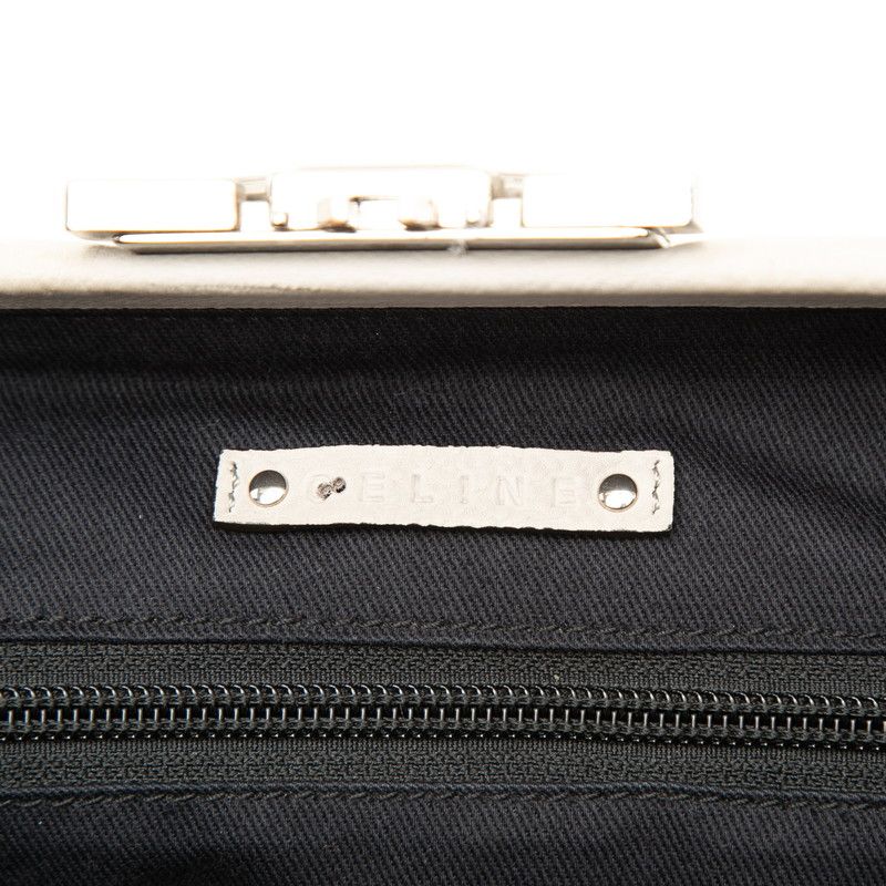 Celine Logo 2-Way Shoulder Bag Beige Leather — view 5