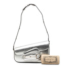 Gucci Horsebit Shoulder Bag Silver Leather — view 7