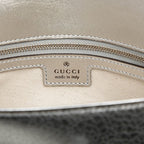 Gucci Horsebit Shoulder Bag Silver Leather — view 5