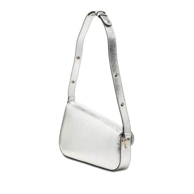 Gucci Horsebit Shoulder Bag Silver Leather — view 2
