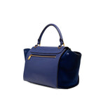 Celine Trapeze 2-Way Shoulder Bag Tricolor Blue Suede Leather — view 2