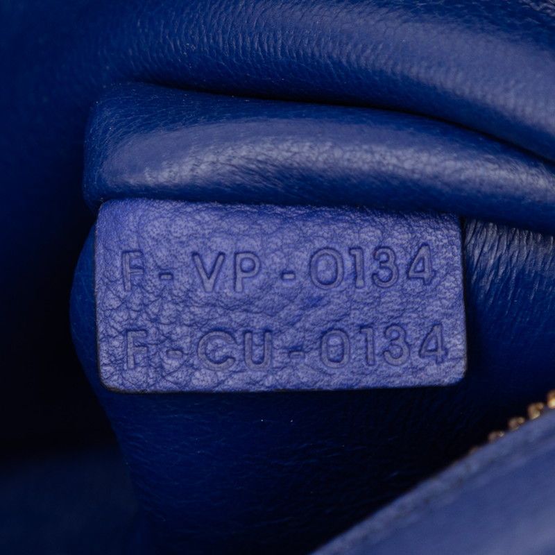 Celine Trapeze 2-Way Shoulder Bag Tricolor Blue Suede Leather — view 6