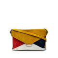 Celine Diamond Clutch Trico Color Shoulder Bag Multicolor Suede Calf Hair