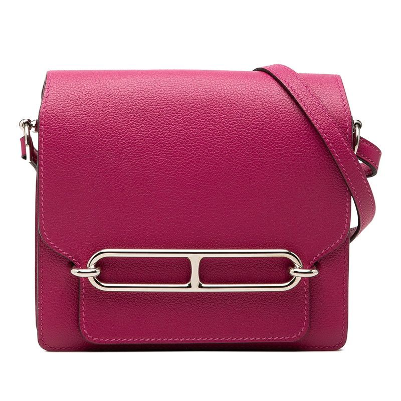 Hermes Sac Roulis Crossbody Shoulder Bag Rose Purple Color