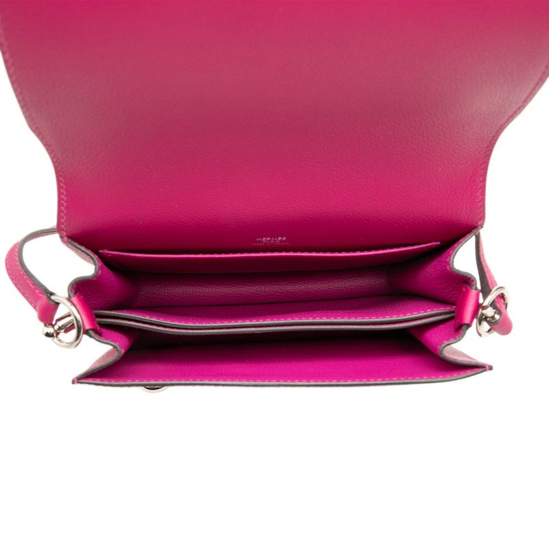 Hermes Sac Roulis Crossbody Shoulder Bag Rose Purple Color — view 4