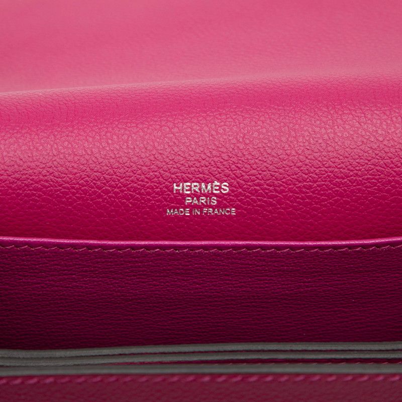 Hermes Sac Roulis Crossbody Shoulder Bag Rose Purple Color — view 5