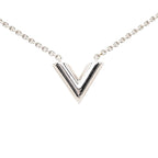 Louis Vuitton Essential Necklace Silver Metal