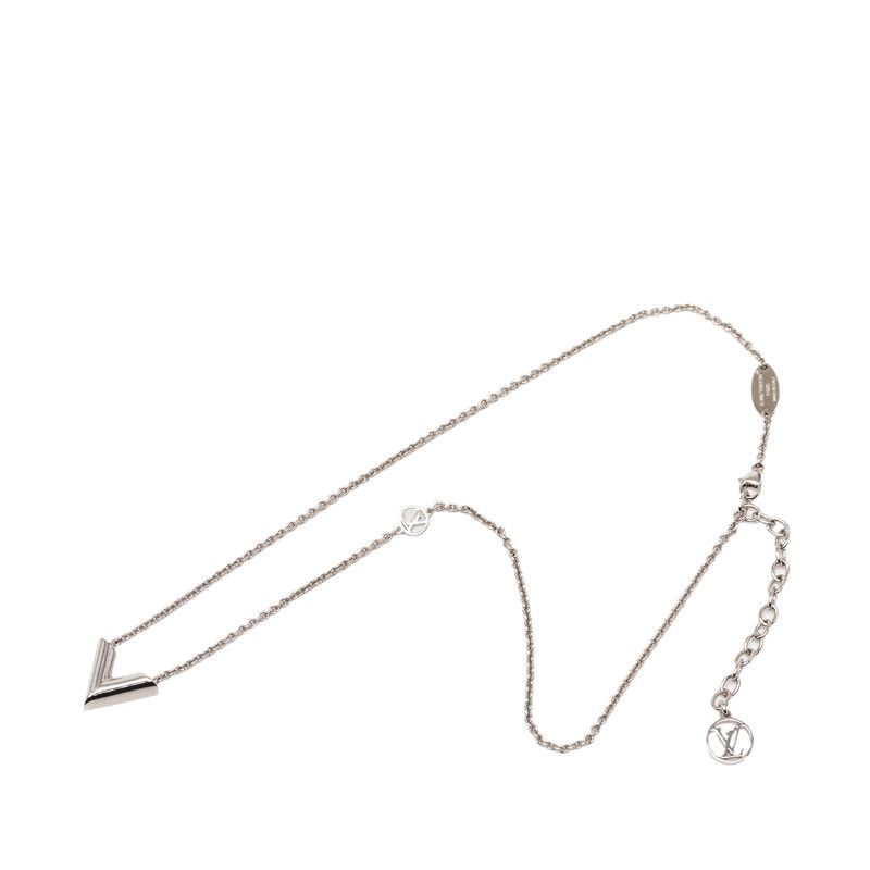 Louis Vuitton Essential Necklace Silver Metal — view 3