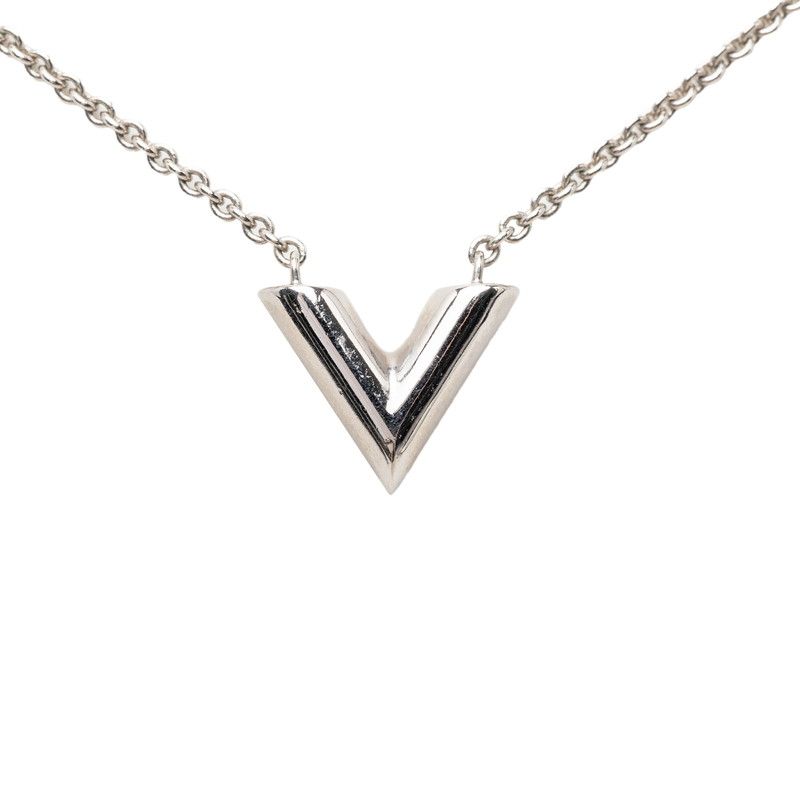 Louis Vuitton Essential Necklace Silver Metal — view 2