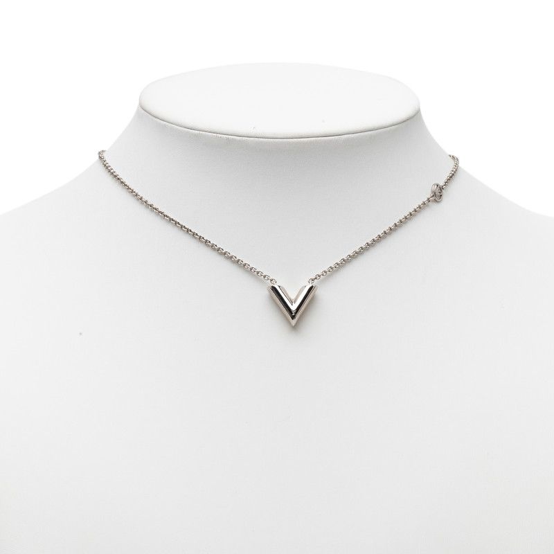 Louis Vuitton Essential Necklace Silver Metal — view 7