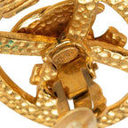 Chanel Vintage CC Logo Earrings Gold Plated — view 4