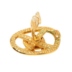 Chanel Vintage CC Logo Earrings Gold Plated — view 3