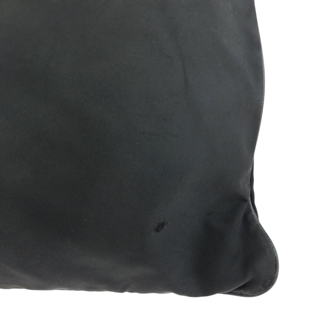 Prada Tessuto Saffiano Black Silver Nylon Leather Shoulder — view 5