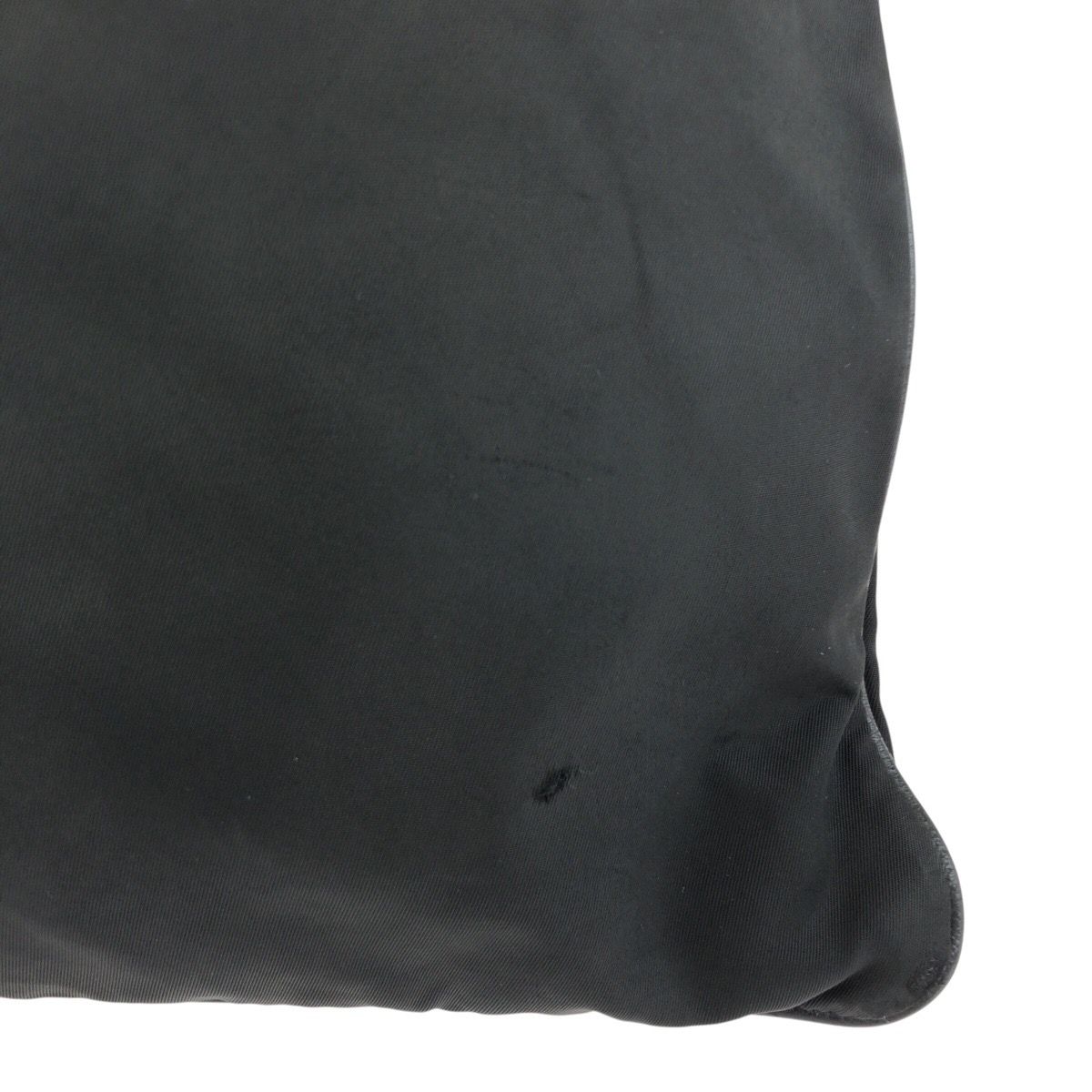 Prada Tessuto Saffiano Black Silver Nylon Leather Shoulder — view 5