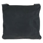 Prada Tessuto Saffiano Black Silver Nylon Leather Shoulder — view 2