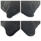 Prada Tessuto Saffiano Black Silver Nylon Leather Shoulder — view 3