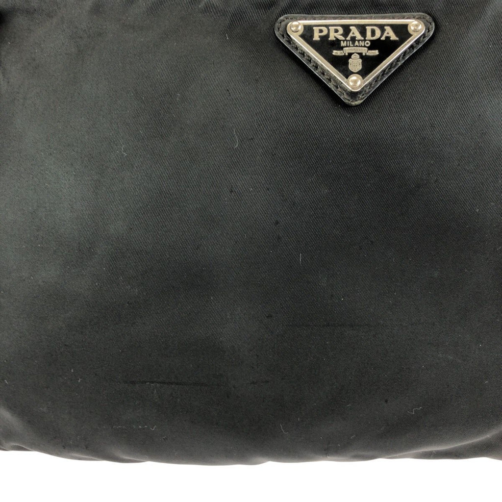 Prada Tessuto Black Silver Nylon Shoulder — view 5