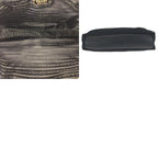 Prada Tessuto Saffiano Black Gold Nylon Leather Tote — view 9