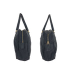 Prada Tessuto Saffiano Black Gold Nylon Leather Tote — view 8