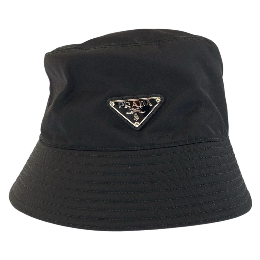 Prada Tessuto L Black Silver Nylon Bucket — view 4