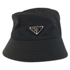 Prada Tessuto L Black Silver Nylon Bucket — view 4