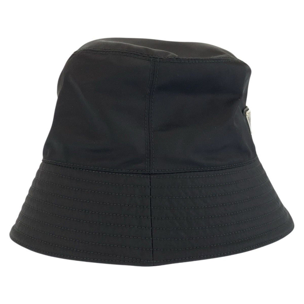 Prada Tessuto L Black Silver Nylon Bucket — view 3