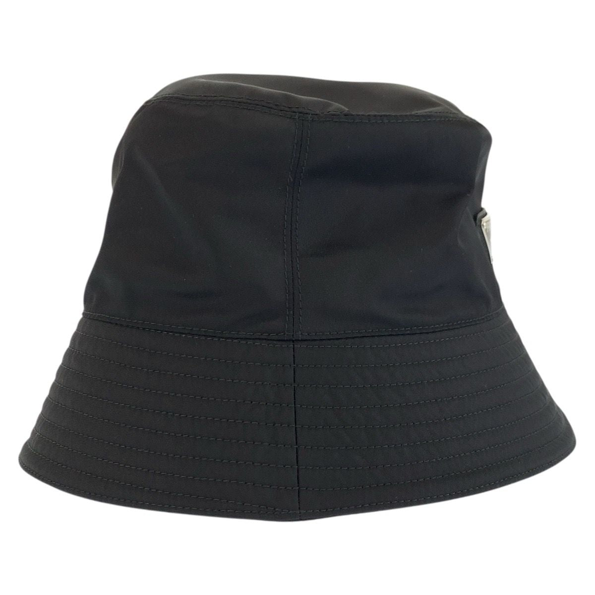 Prada Tessuto L Black Silver Nylon Bucket — view 3