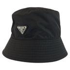 Prada Tessuto L Black Silver Nylon Bucket