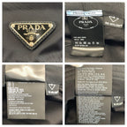 Prada Tessuto L Black Silver Nylon Bucket — view 7